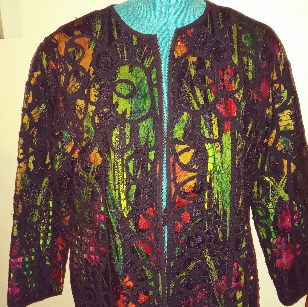 Chico Multi Colored Lined Blazer - image 1